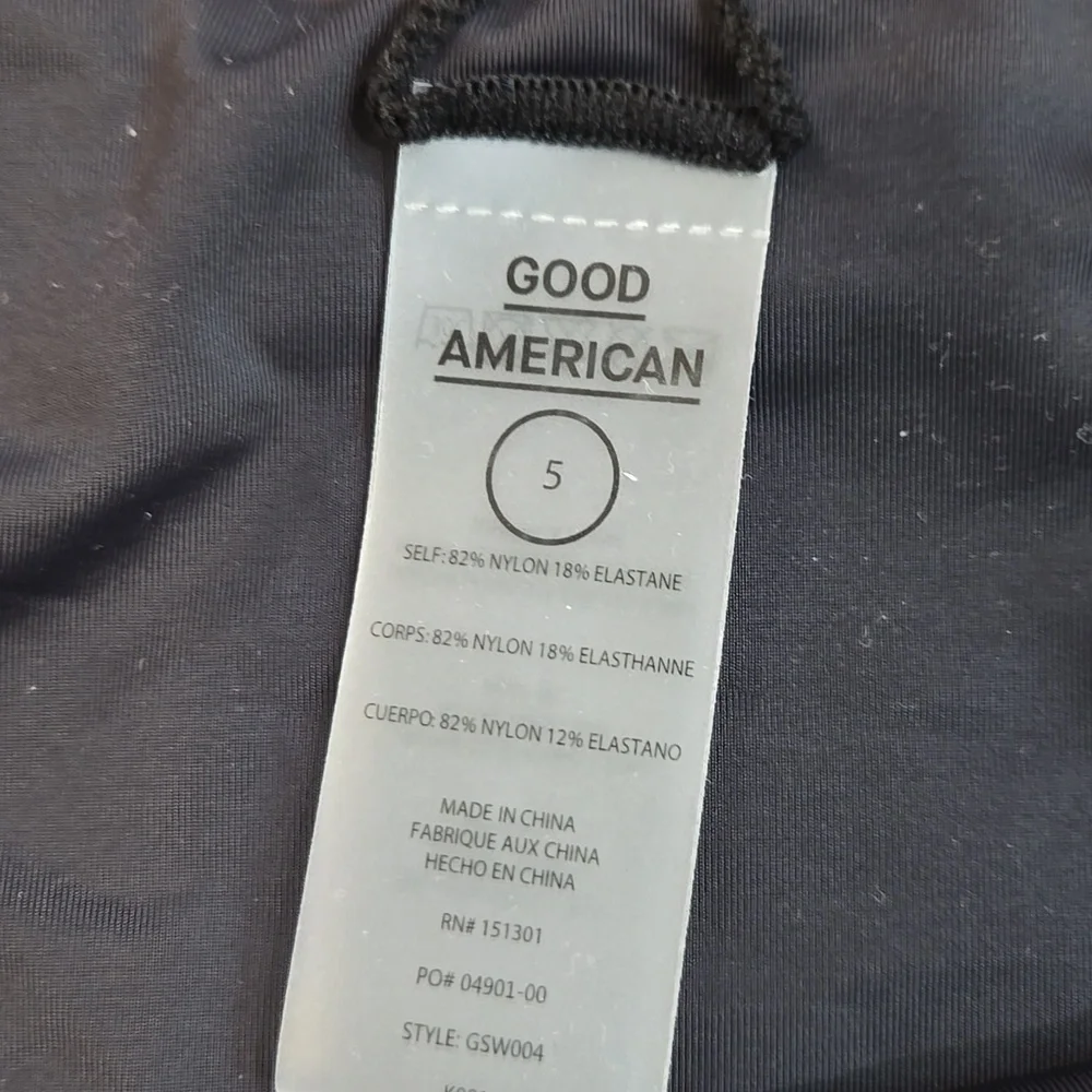 NWT Good American Women Black Bikini Bottom Swim Sz 5/2XL